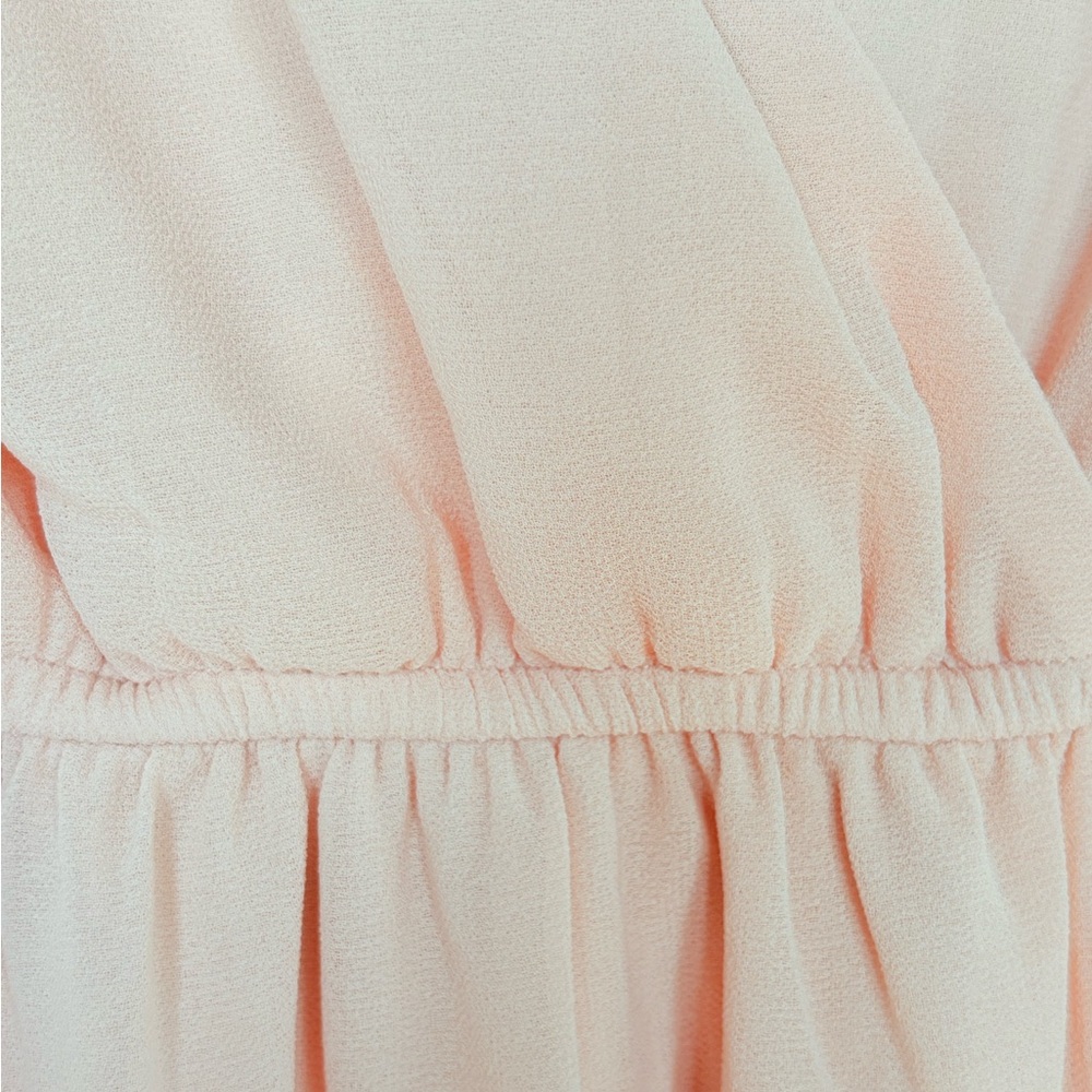 NWT Lulu's Pink Pleated Gown with Bishop Sleeves - Picture 4 of 9